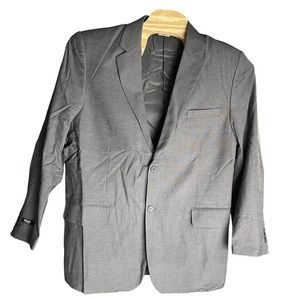 Botany 500‎ Blazer Men's Size 46 L Solid Gray Two Buttons